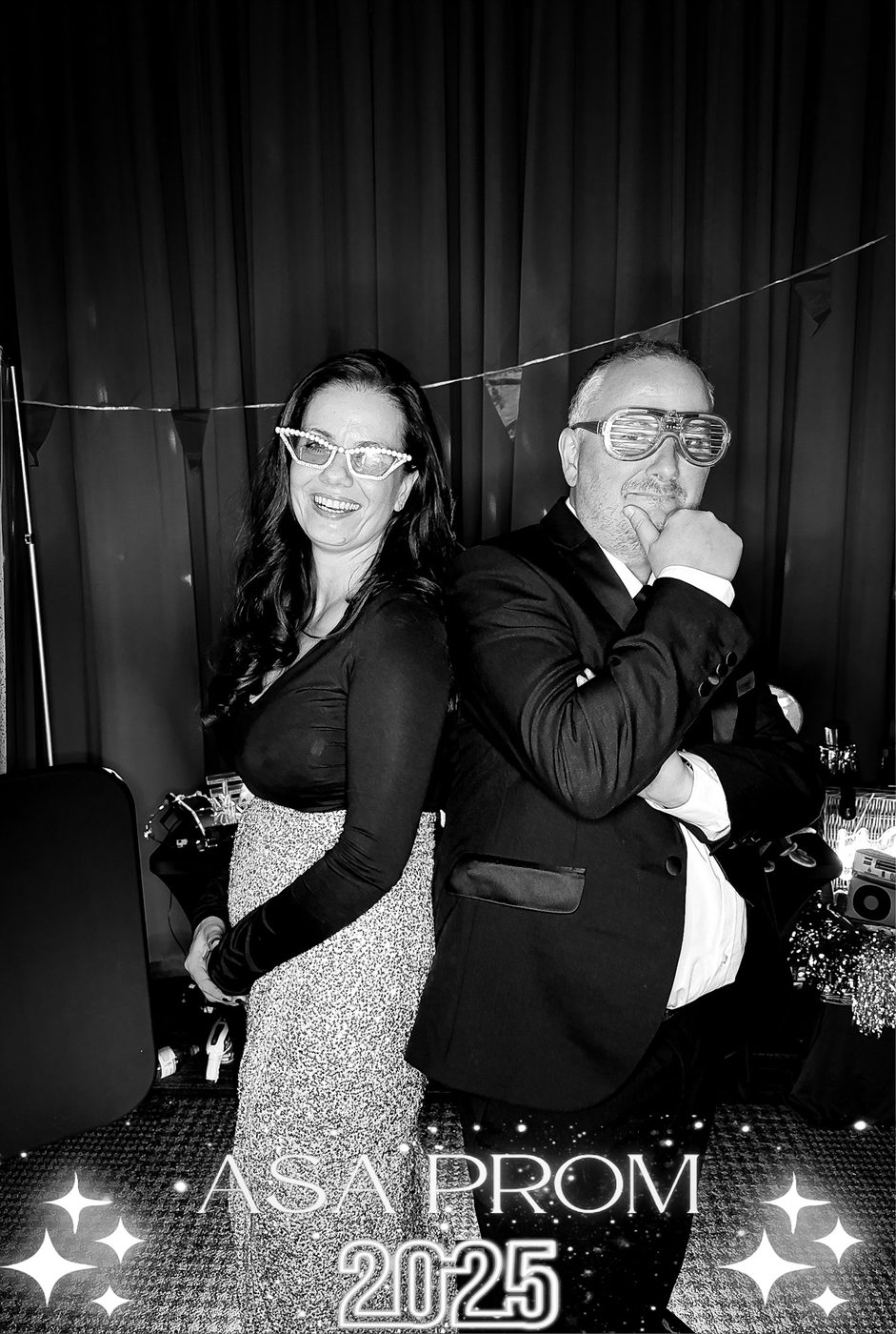 Prom guests at a 360 photo booth in Hull